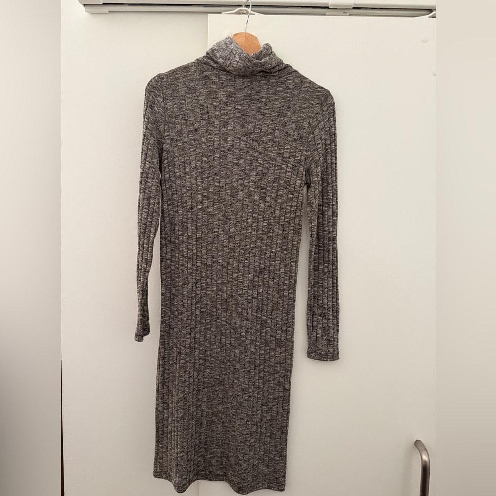Heather Gray Long Sleeve Turtleneck Dress